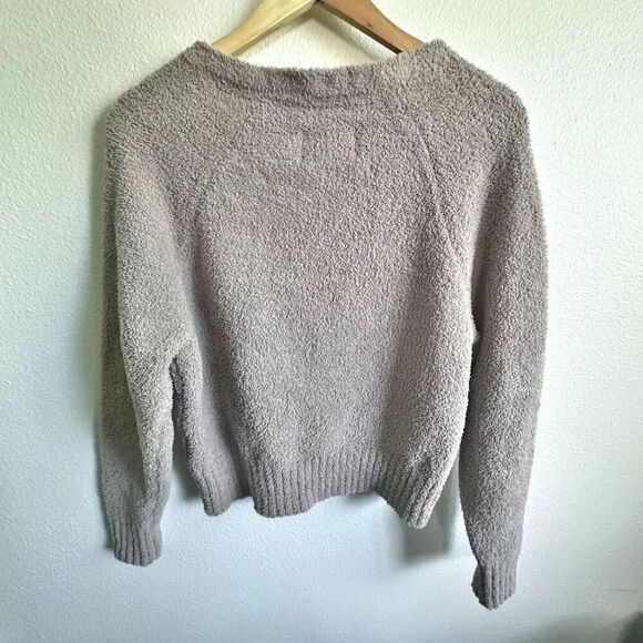 UGG | Paula Granite Tan Taupe Soft V-neck Pullover Sweater Oversized | Size XS - Picture 8 of 8